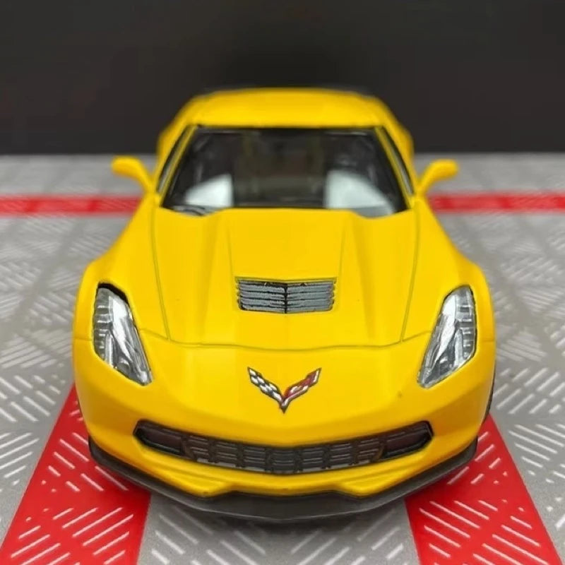 [TOY] 1:36 Chevrolet 2014 Corvette C7 Yellow Model Car Die-Cast