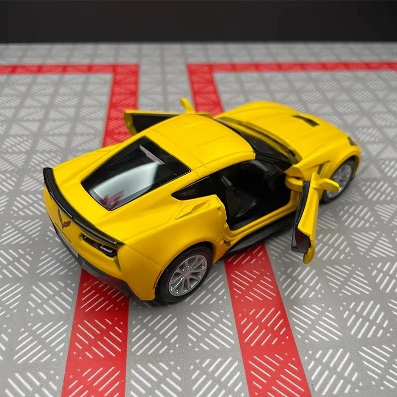 [TOY] 1:36 Chevrolet 2014 Corvette C7 Yellow Model Car Die-Cast