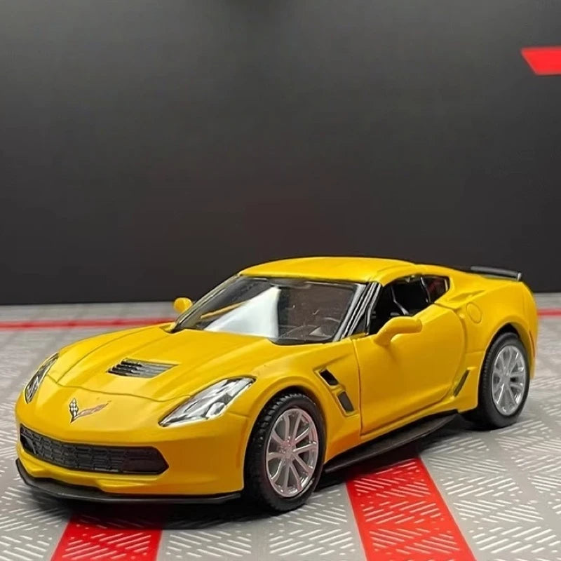 [TOY] 1:36 Chevrolet 2014 Corvette C7 Yellow Model Car Die-Cast