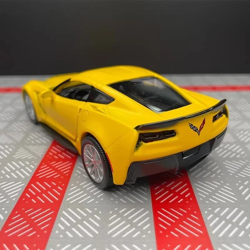 [TOY] 1:36 Chevrolet 2014 Corvette C7 Yellow Model Car Die-Cast