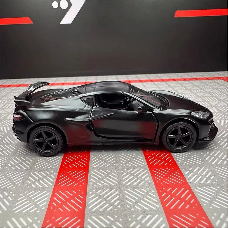 [TOY] 1:36 Chevrolet 2023 Corvette Z06 Black Model Car Die-Cast