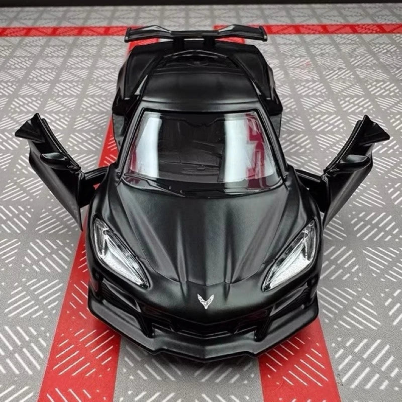 [TOY] 1:36 Chevrolet 2023 Corvette Z06 Black Model Car Die-Cast