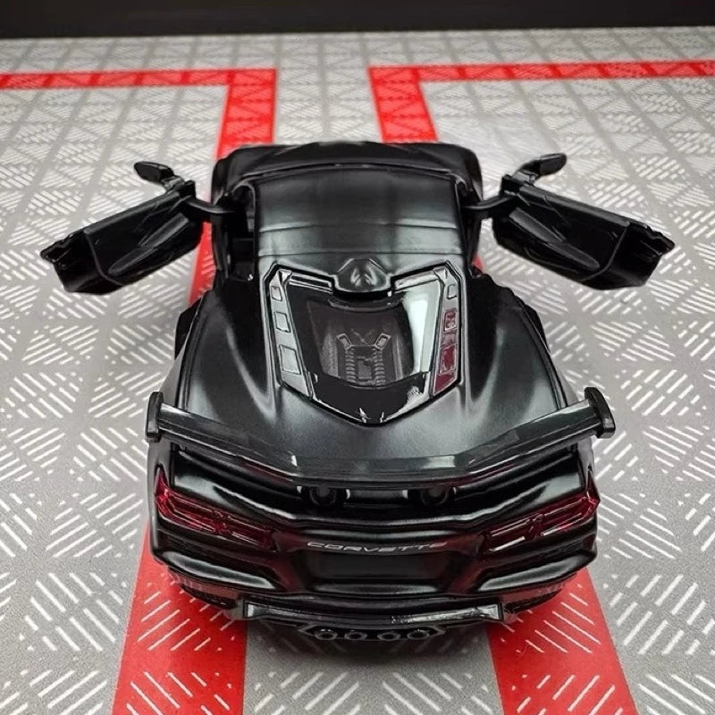 [TOY] 1:36 Chevrolet 2023 Corvette Z06 Black Model Car Die-Cast