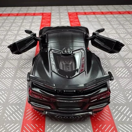 [TOY] 1:36 Chevrolet 2023 Corvette Z06 Black Model Car Die-Cast