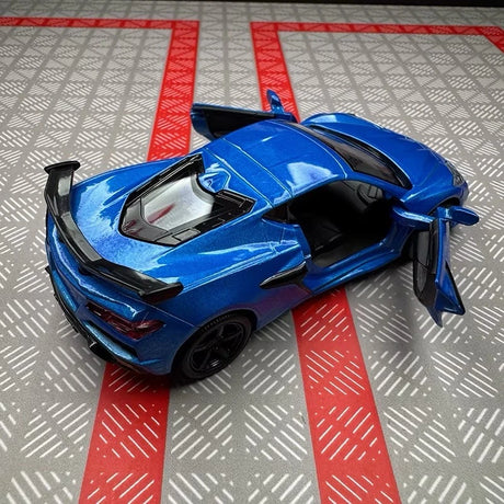 [TOY] 1:36 Chevrolet 2023 Corvette Z06 Blue Model Car Die-Cast