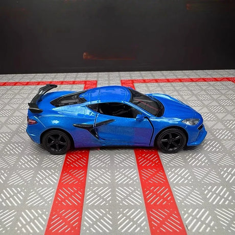 [TOY] 1:36 Chevrolet 2023 Corvette Z06 Blue Model Car Die-Cast