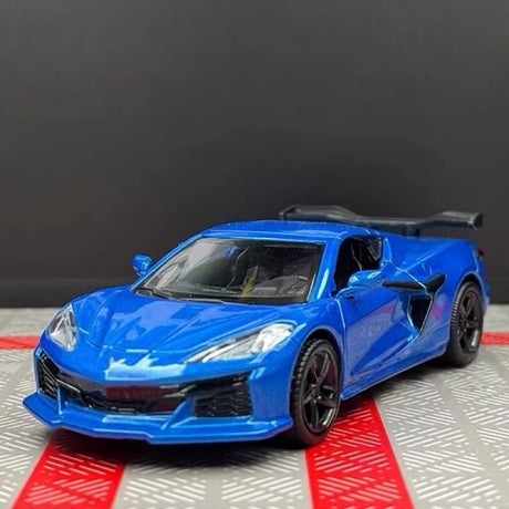 [TOY] 1:36 Chevrolet 2023 Corvette Z06 Blue Model Car Die-Cast