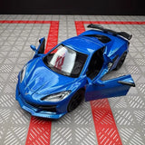 [TOY] 1:36 Chevrolet 2023 Corvette Z06 Blue Model Car Die-Cast
