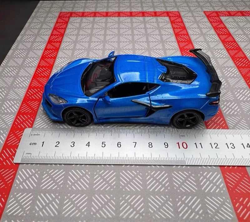 [TOY] 1:36 Chevrolet 2023 Corvette Z06 Blue Model Car Die-Cast