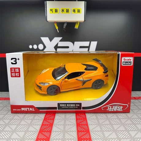 [TOY] 1:36 Chevrolet 2023 Corvette Z06 Orange Model Car Die-Cast