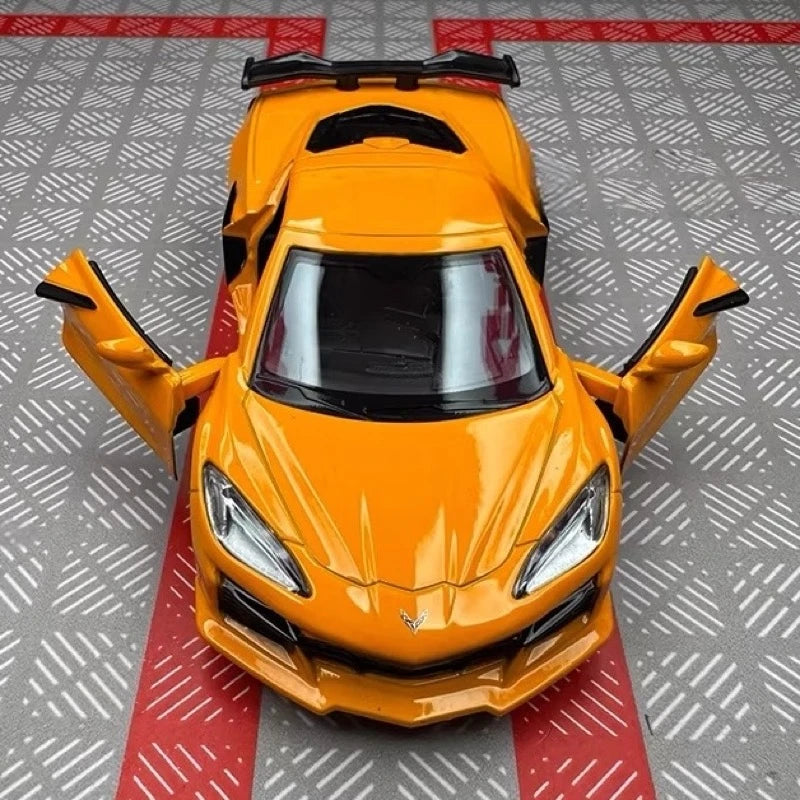 [TOY] 1:36 Chevrolet 2023 Corvette Z06 Orange Model Car Die-Cast