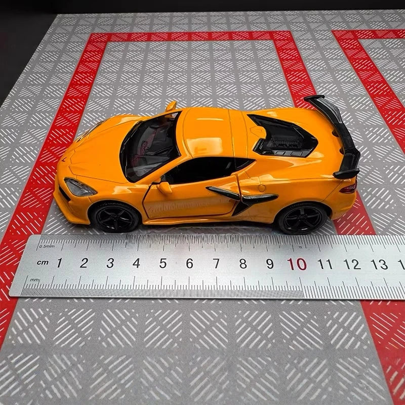 [TOY] 1:36 Chevrolet 2023 Corvette Z06 Orange Model Car Die-Cast