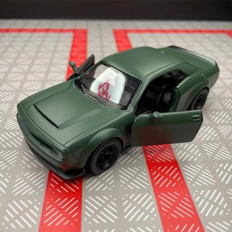 [TOY] 1:36 Dodge 2018 Challenger SRT Demon Green Model Car Die-Cast