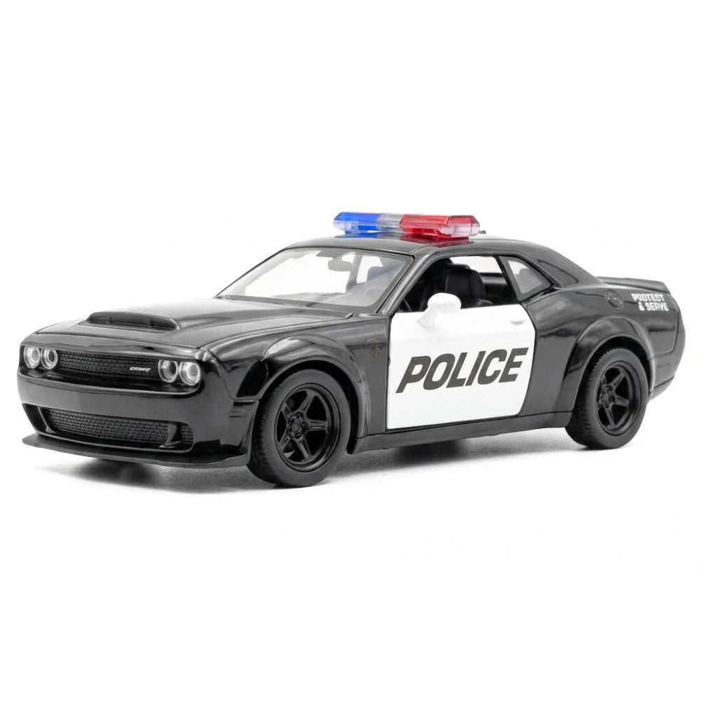 [TOY] 1:36 Dodge 2018 Challenger SRT Demon Police Model Car Die-Cast
