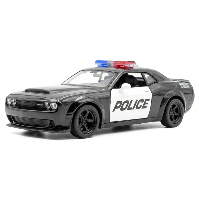 [TOY] 1:36 Dodge 2018 Challenger SRT Demon Police Model Car Die-Cast