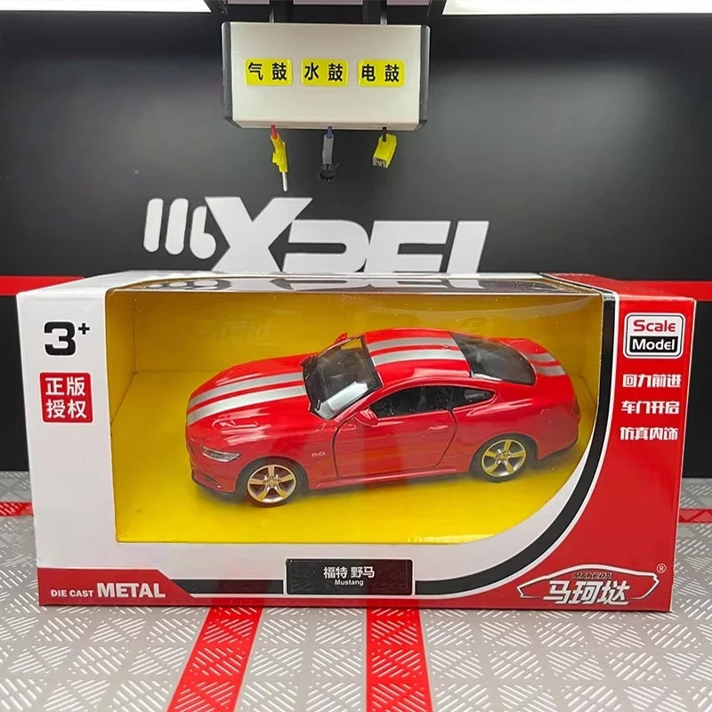 [TOY] 1:36 Ford 2015 Mustang Red Stripe Model Car Die-Cast