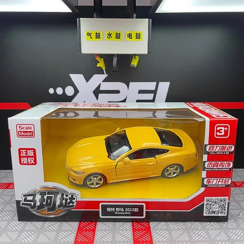 [TOY] 1:36 Ford 2015 Mustang Yellow Model Car Die-Cast