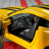 [TOY] 1:36 Ford 2015 Mustang Yellow Stripe Model Car Die-Cast