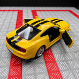 [TOY] 1:36 Ford 2015 Mustang Yellow Stripe Model Car Die-Cast