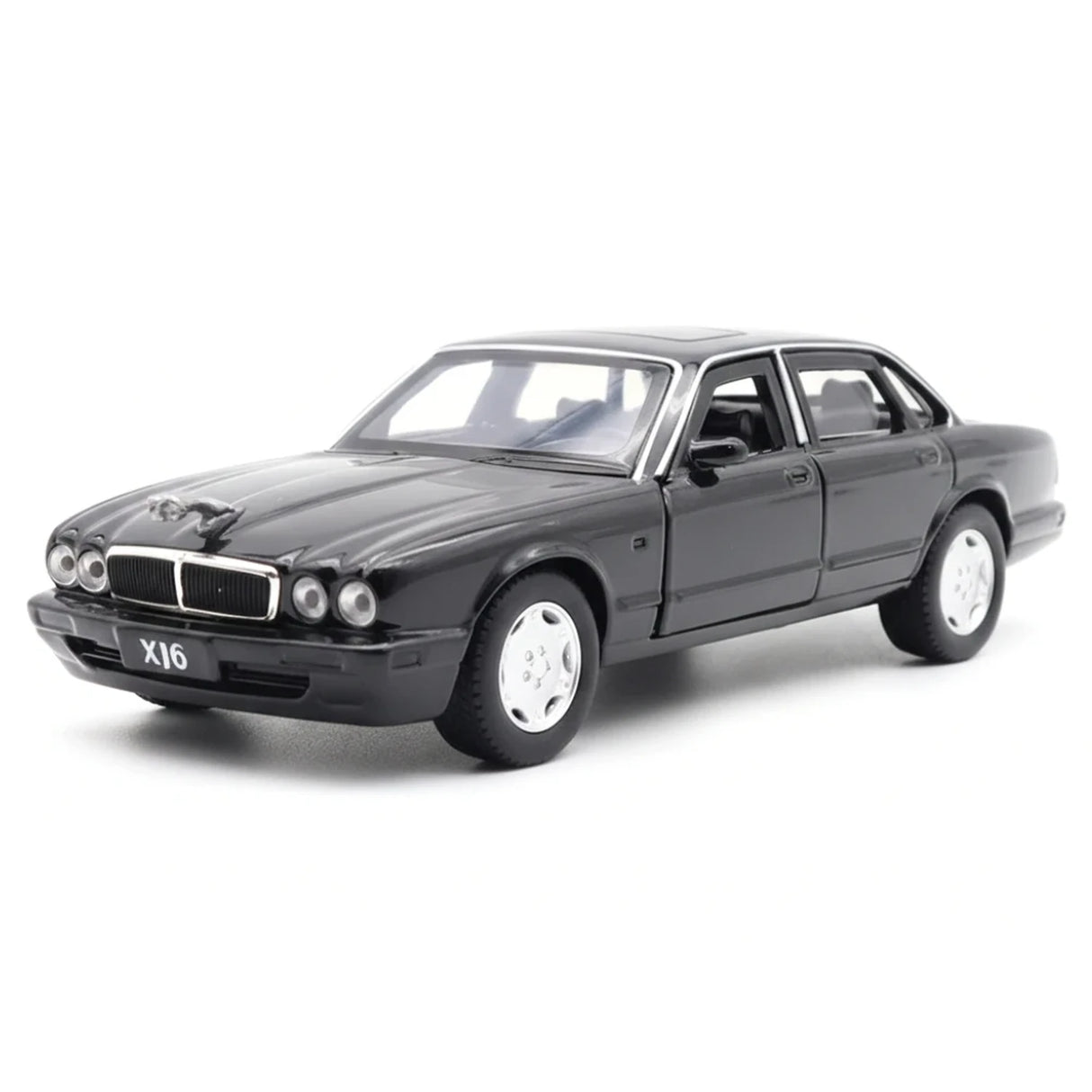 [TOY] 1:36 Jaguar 1990 XJ6 svart modellbil Die-Cast