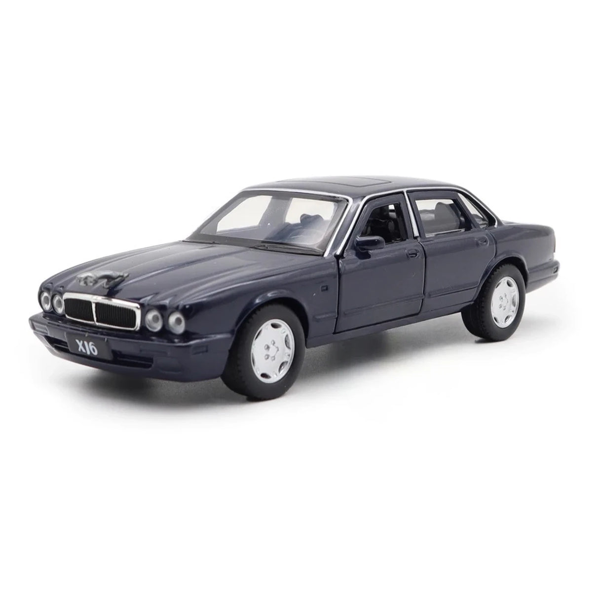 [TOY] 1:36 Jaguar 1990 XJ6 blå modellbil Die-Cast