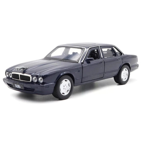 [TOY] 1:36 Jaguar 1990 XJ6 blå modellbil Die-Cast