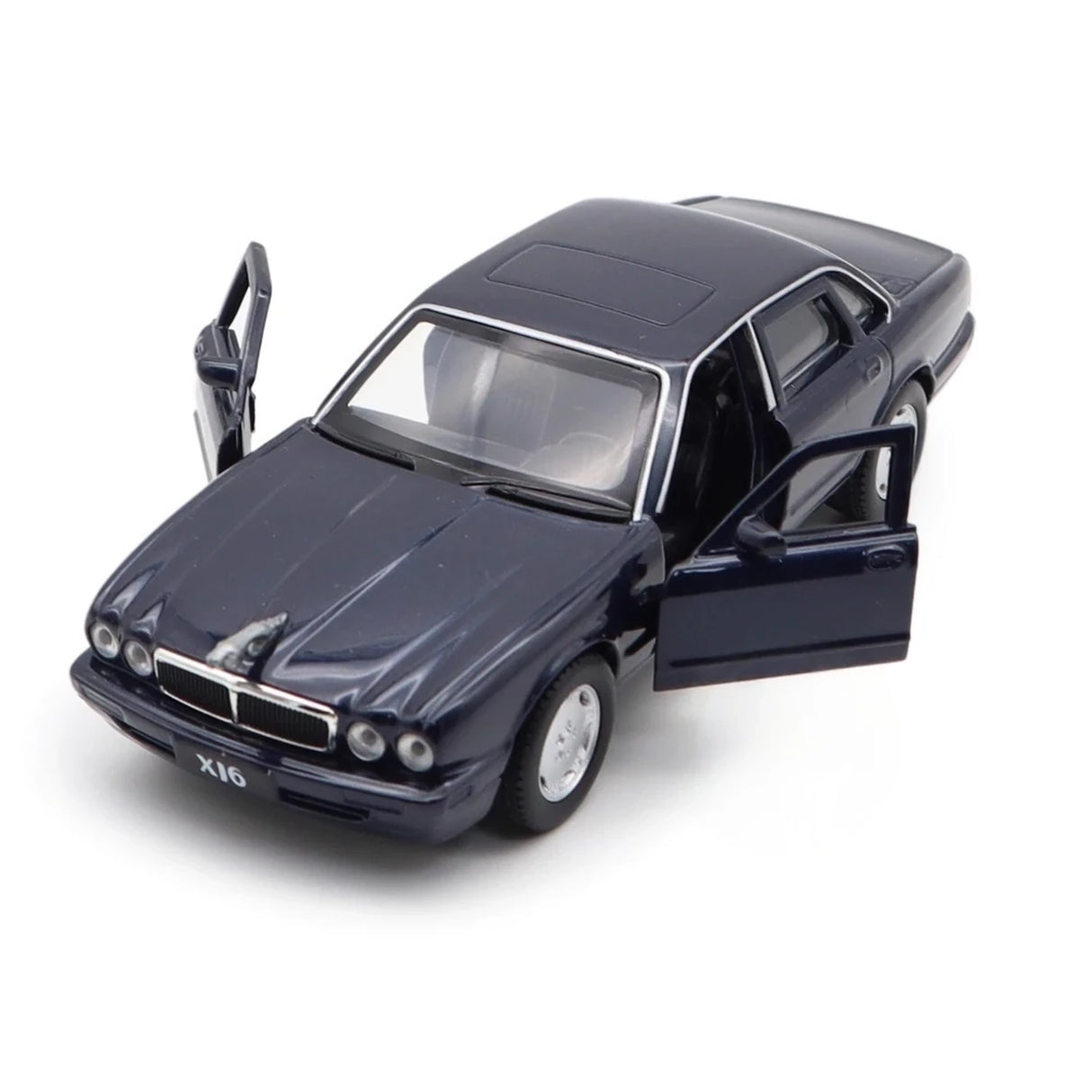 [TOY] 1:36 Jaguar 1990 XJ6 blå modellbil Die-Cast