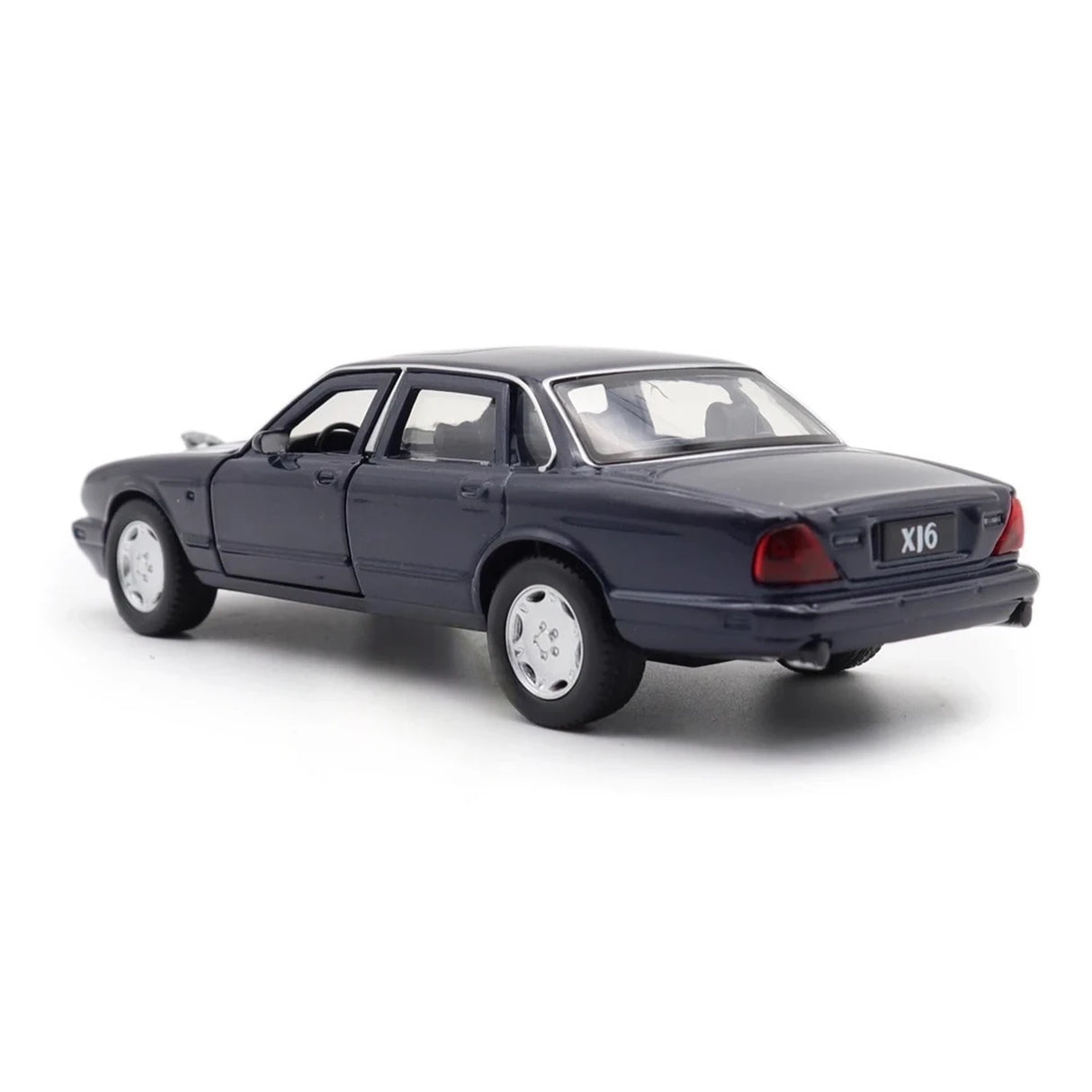 [TOY] 1:36 Jaguar 1990 XJ6 blå modellbil Die-Cast