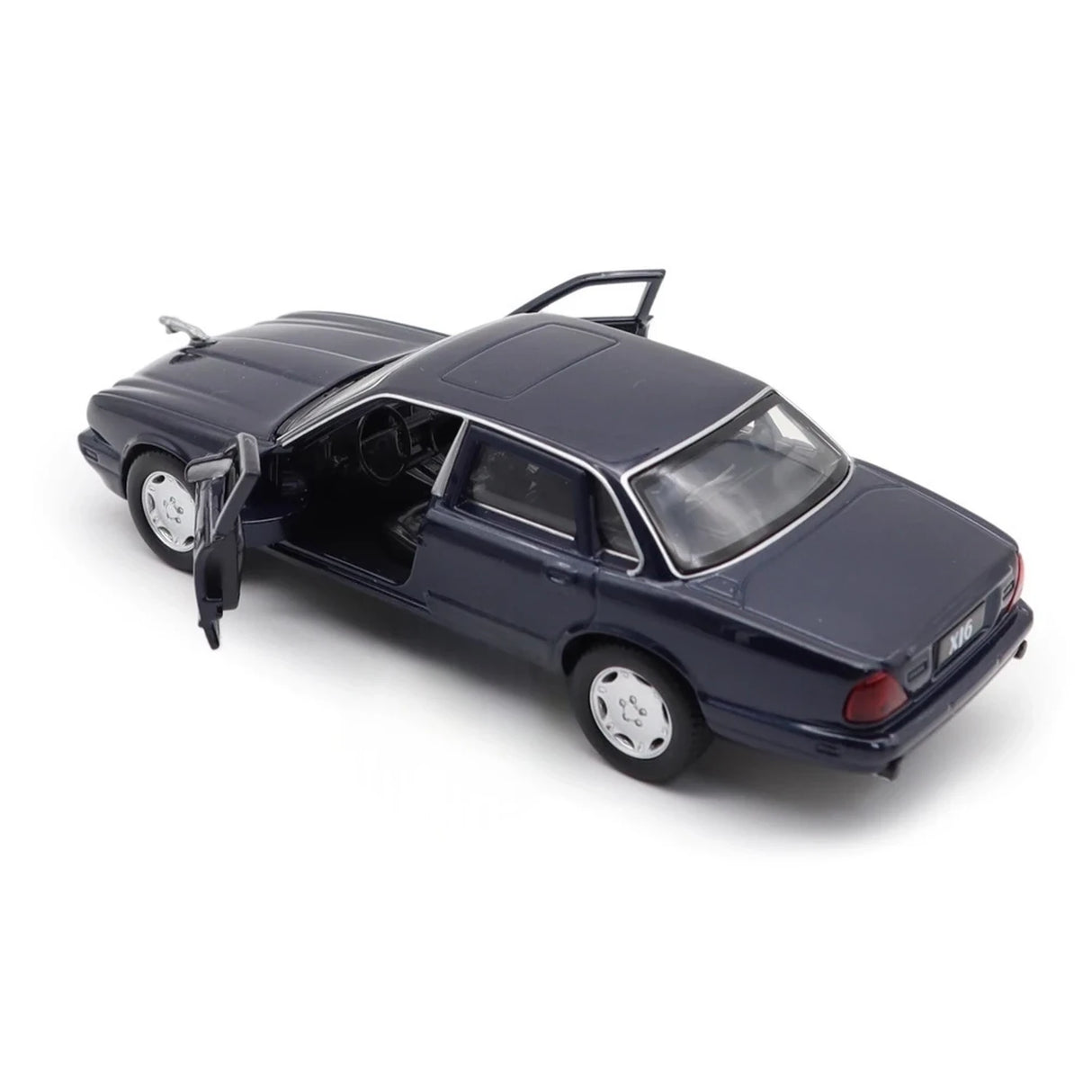 [TOY] 1:36 Jaguar 1990 XJ6 blå modellbil Die-Cast