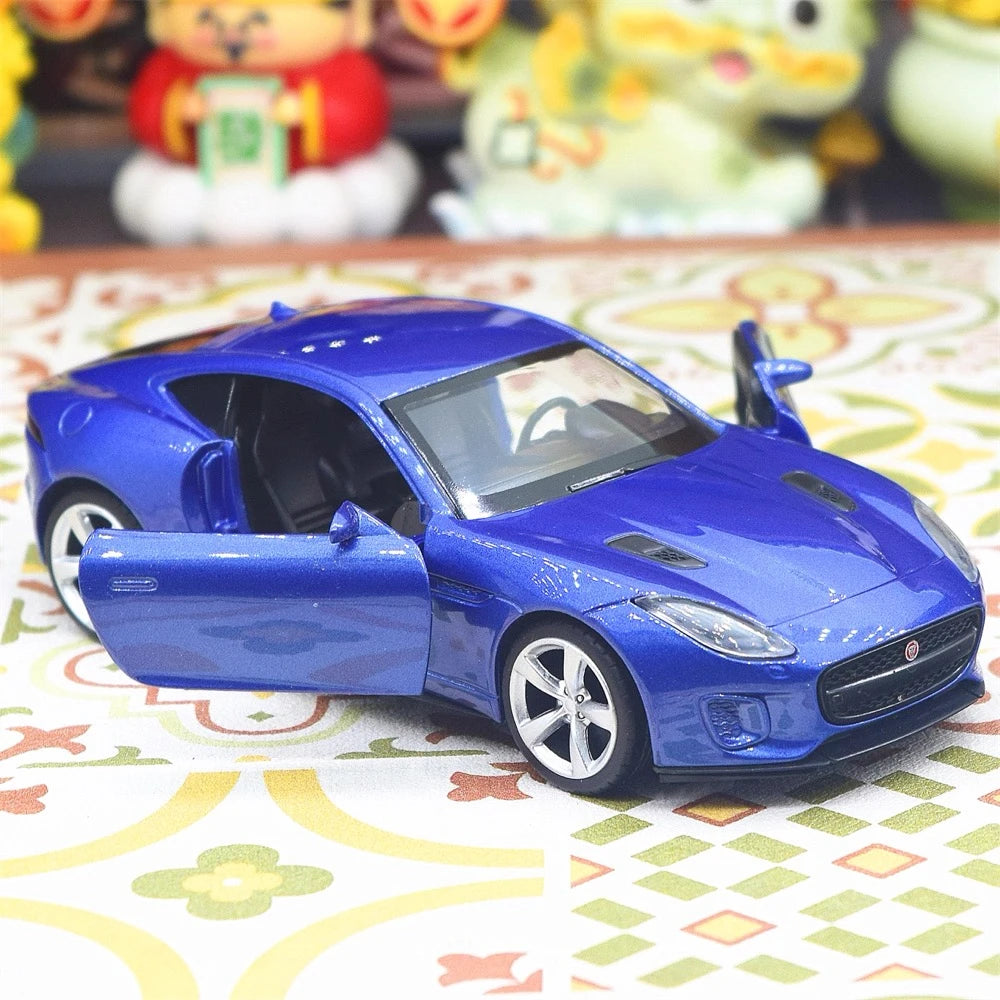 [TOY] 1:36 Jaguar 2017 F-Type R-Dynamic Blue Model Car Die-Cast