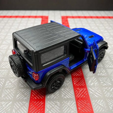 Jeep 2018 Wrangler Rubicon أزرق 1:36 – نموذج عرض معدني مصبوب