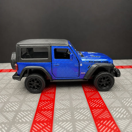 Jeep 2018 Wrangler Rubicon أزرق 1:36 – نموذج عرض معدني مصبوب