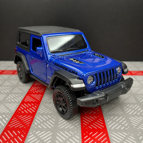 Jeep 2018 Wrangler Rubicon أزرق 1:36 – نموذج عرض معدني مصبوب