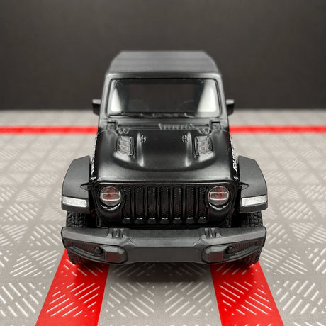 Jeep 2018 Wrangler Rubicon Matte أسود 1:36 – نموذج عرض معدني مصبوب