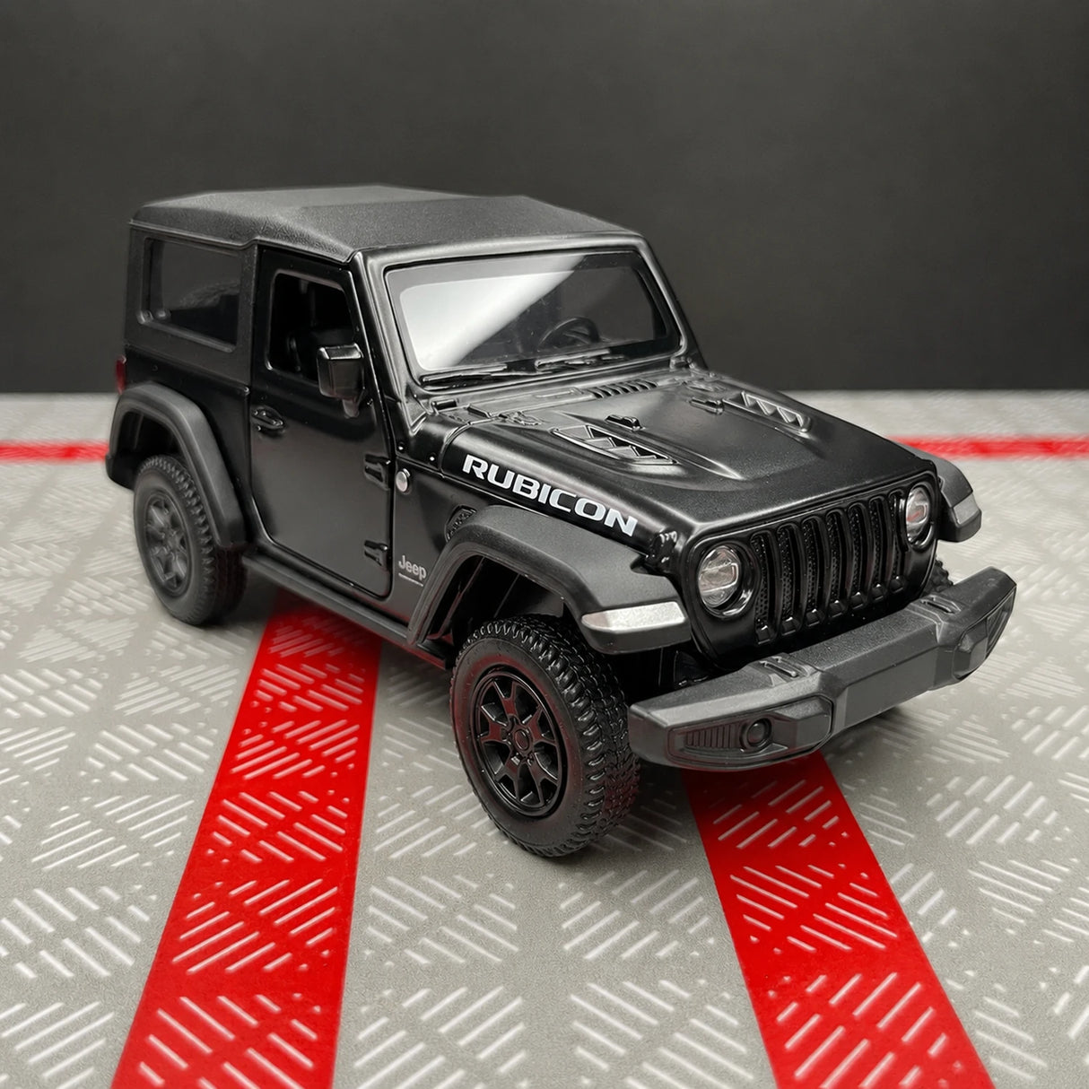 Jeep 2018 Wrangler Rubicon 무광 블랙 1:36 – 다이캐스트 디스플레이 모델 다이캐스트