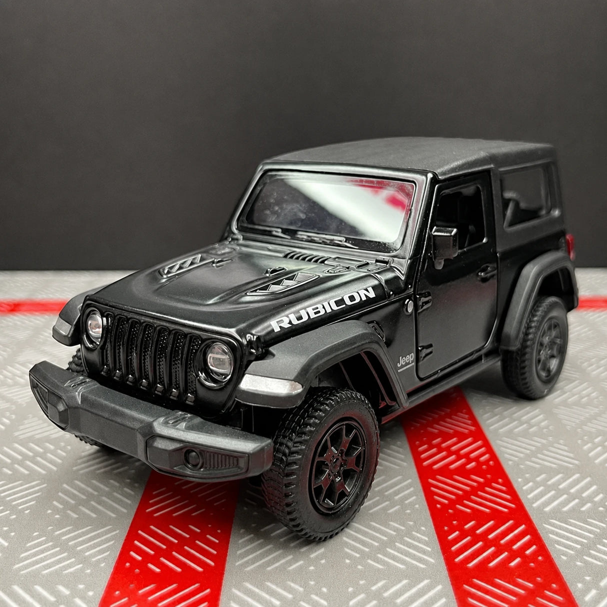 Jeep 2018 Wrangler Rubicon 무광 블랙 1:36 – 다이캐스트 디스플레이 모델 다이캐스트