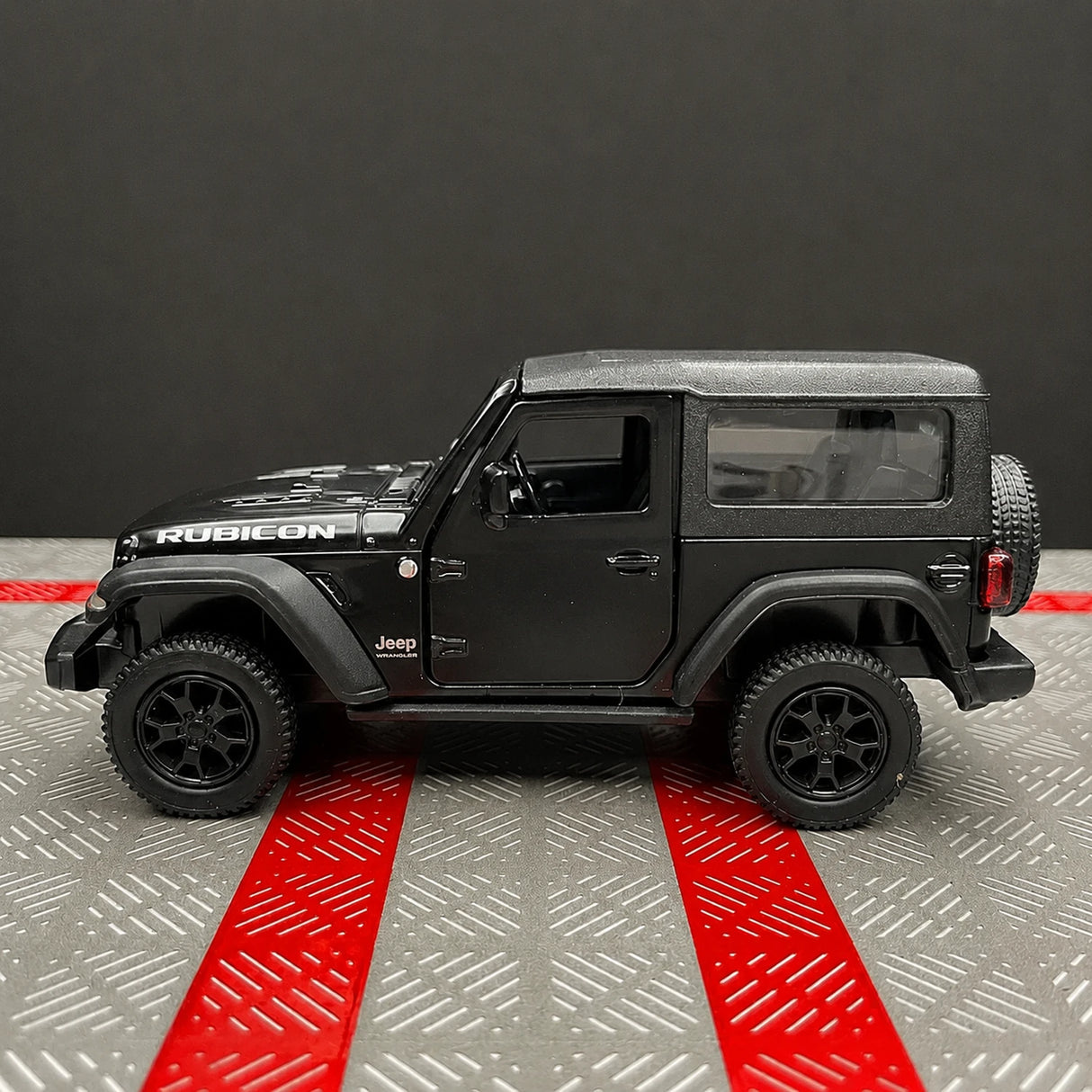 Jeep 2018 Wrangler Rubicon 무광 블랙 1:36 – 다이캐스트 디스플레이 모델 다이캐스트