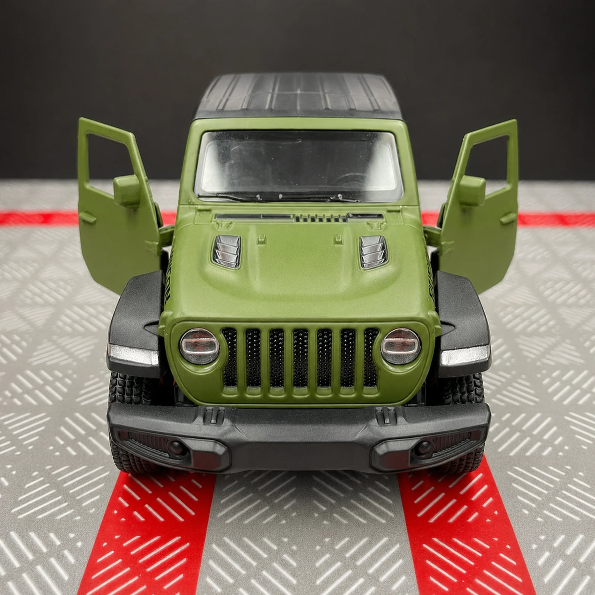 Jeep 2018 Wrangler Rubicon 무광 그린 1:36 – 다이캐스트 디스플레이 모델 다이캐스트