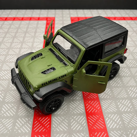 Jeep 2018 Wrangler Rubicon Matte أخضر 1:36 – نموذج عرض معدني مصبوب