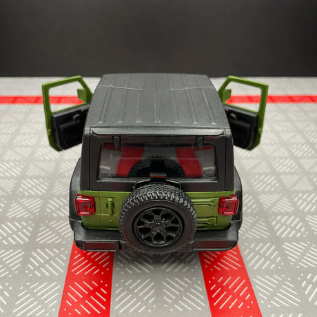Jeep 2018 Wrangler Rubicon Matte أخضر 1:36 – نموذج عرض معدني مصبوب