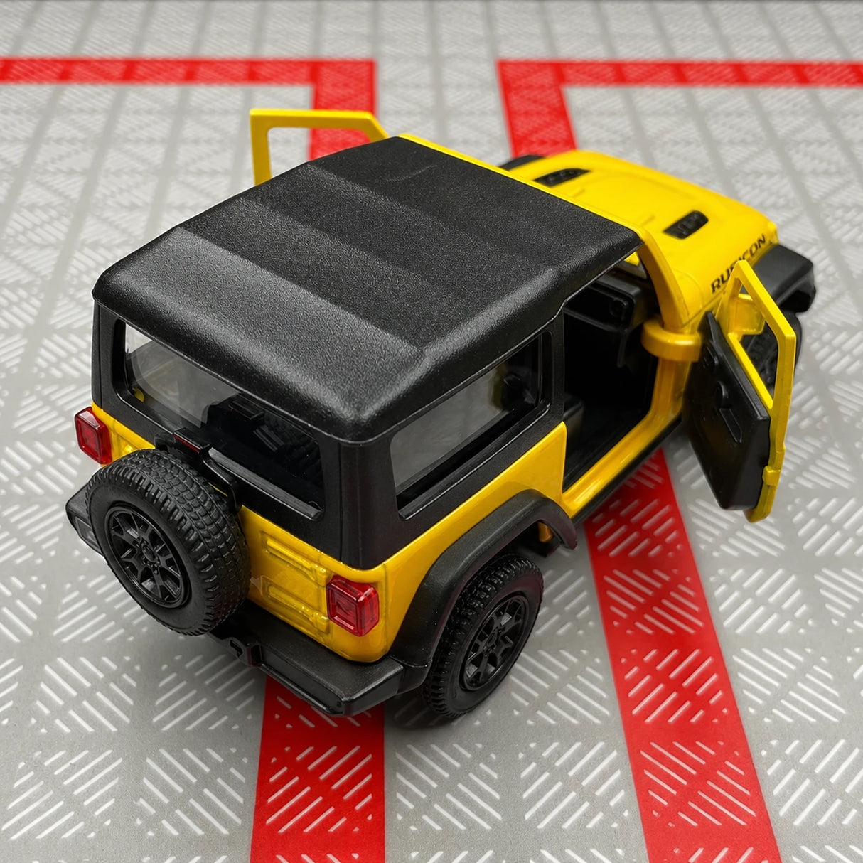 Jeep 2018 Wrangler Rubicon 옐로우 1:36 – 다이캐스트 디스플레이 모델 다이캐스트