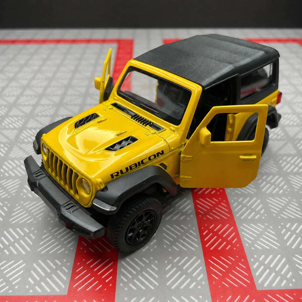 Jeep 2018 Wrangler Rubicon 옐로우 1:36 – 다이캐스트 디스플레이 모델 다이캐스트