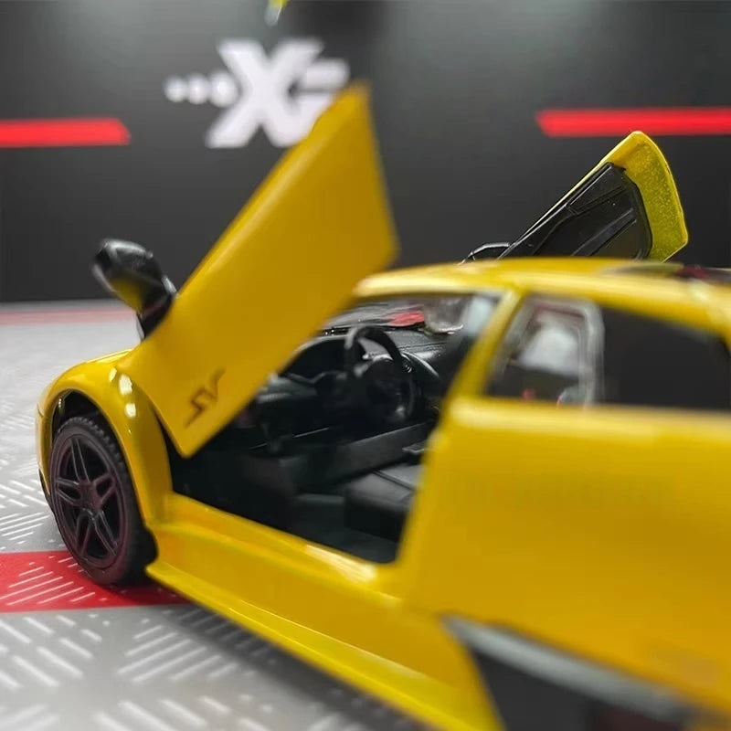 [TOY] 1:36 Lamborghini 2009 Murcielago LP670-4 Yellow Model Car Die-Cast