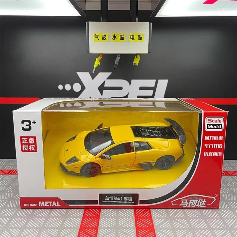 [TOY] 1:36 Lamborghini 2009 Murcielago LP670-4 Yellow Model Car Die-Cast