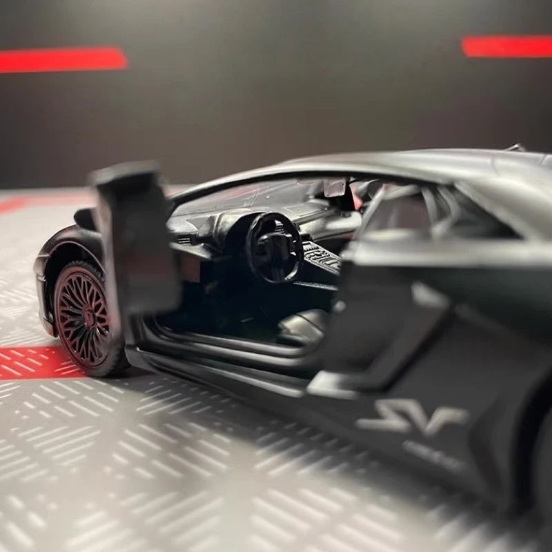 [TOY] 1:36 Lamborghini 2016 Aventador LP750-4 SV Black Model Car Die-Cast