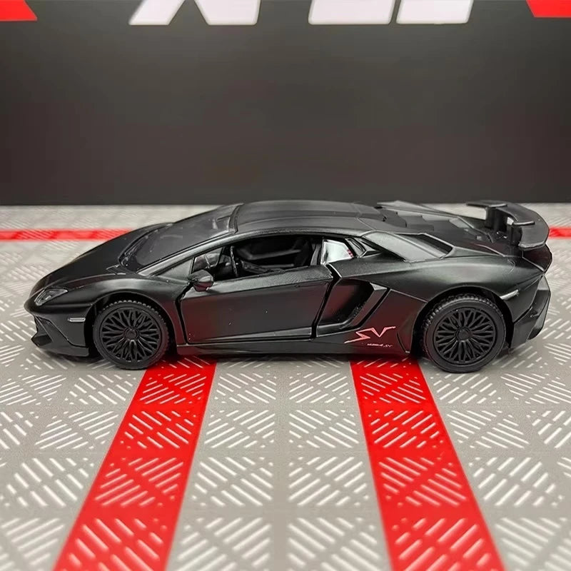 [TOY] 1:36 Lamborghini 2016 Aventador LP750-4 SV Black Model Car Die-Cast