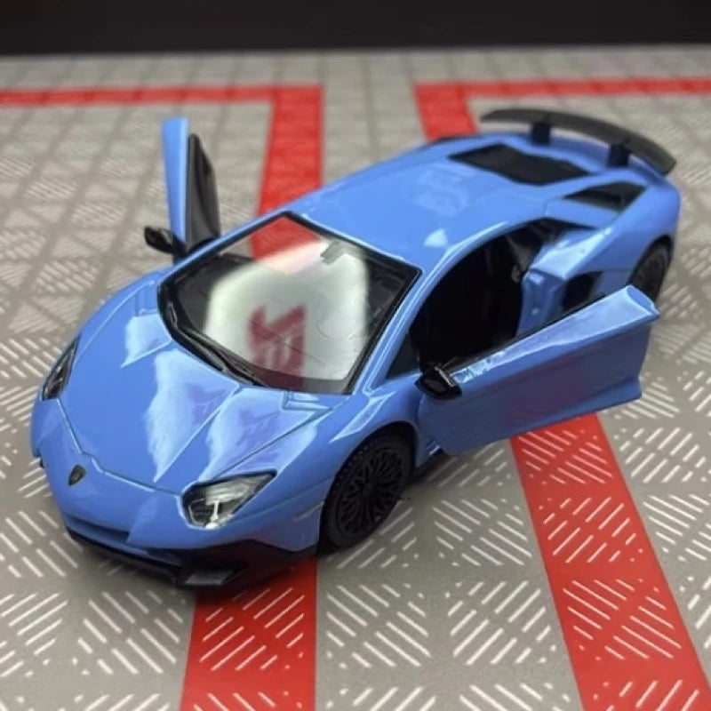 [TOY] 1:36 Lamborghini 2016 Aventador LP750-4 SV Blue Model Car Die-Cast