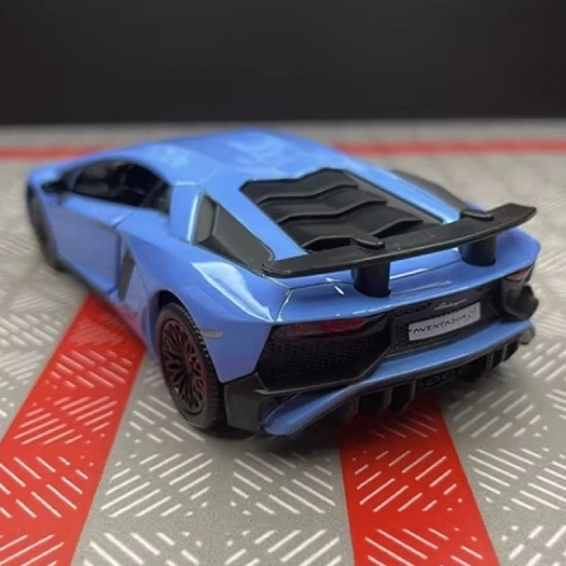 [TOY] 1:36 Lamborghini 2016 Aventador LP750-4 SV Blue Model Car Die-Cast