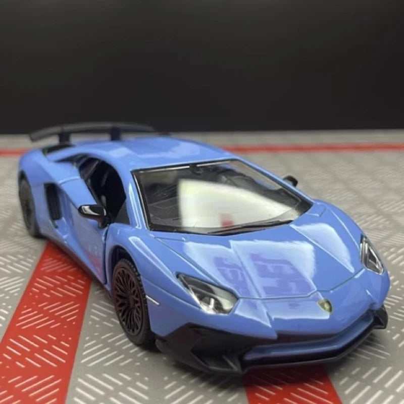 [TOY] 1:36 Lamborghini 2016 Aventador LP750-4 SV Blue Model Car Die-Cast