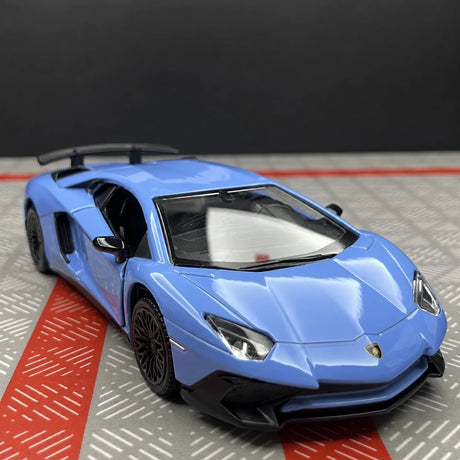 [TOY] 1:36 Lamborghini 2016 Aventador LP750-4 SV Blue Model Car Die-Cast